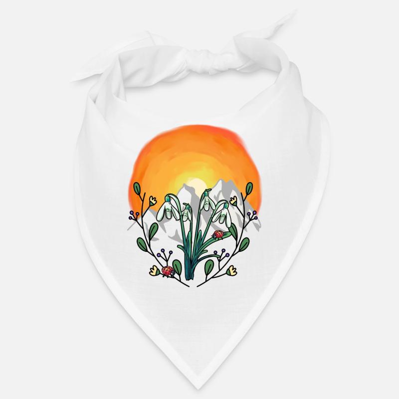 Sunshine Spring Snowdrops Alps Bandana