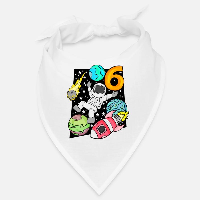6 Geburtstag Junge Astronaut Rakete Bandana