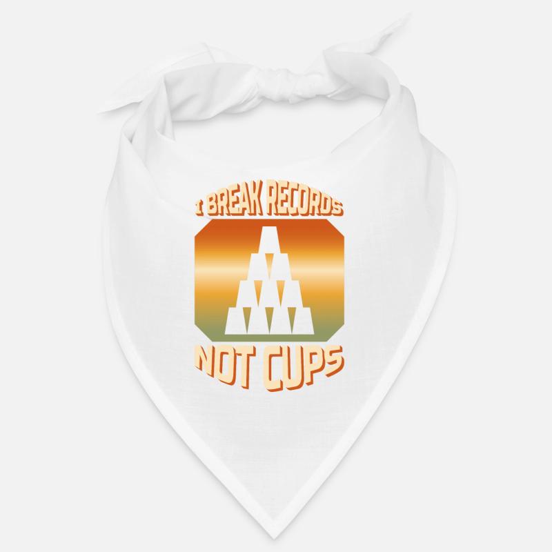 I Break Records Not Cups Cup Stacking Bandana