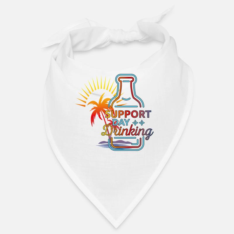 Support Day Drinking. Feiern, Erfrischung, Palmen, Bandana