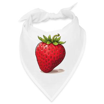 Eine Erdbeere - Bandana - Weiß - Vorne