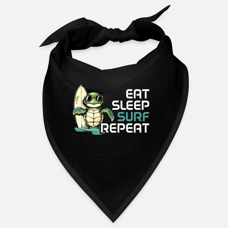 Eat Sleep Surf Repeat Schildkröte Bandana