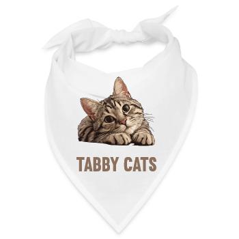 Tabby Kätzchen Tabby Katze - Bandana - Weiß - Vorne