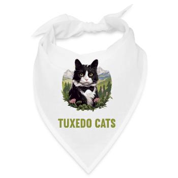 Tuxedo Kätzchen Tuxedo Katze - Bandana - Weiß - Vorne