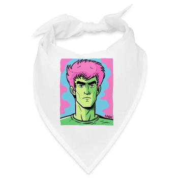 Helle Farben: Lee der Karate Bruce - Bandana - Weiß - Vorne