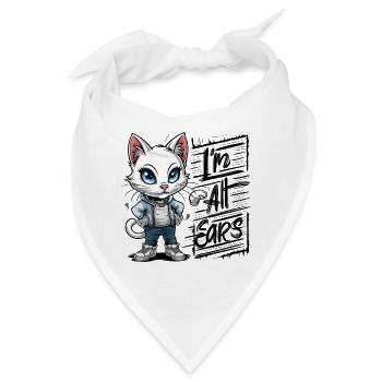 ICH BIN GANZ OHR - Bandana - Weiß - Vorne