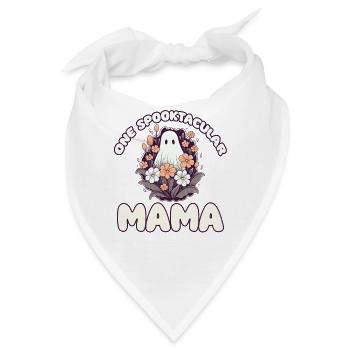 Halloween groovy Mama Geist Hippie Blumen Vintage - Bandana - Weiß - Vorne