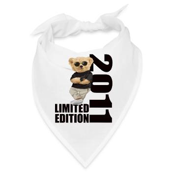 Limited Edition 2011 Bär Bären Geburtstag 2011 - Bandana - Weiß - Vorne