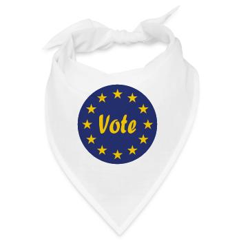 Die Europa Wahl - Bandana - Weiß - Vorne