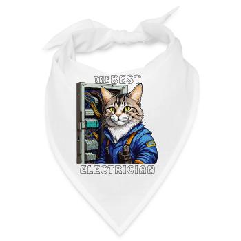 ELEKTRIKER KATZE THE BEST ELECTRICIAN - Bandana - Weiß - Vorne