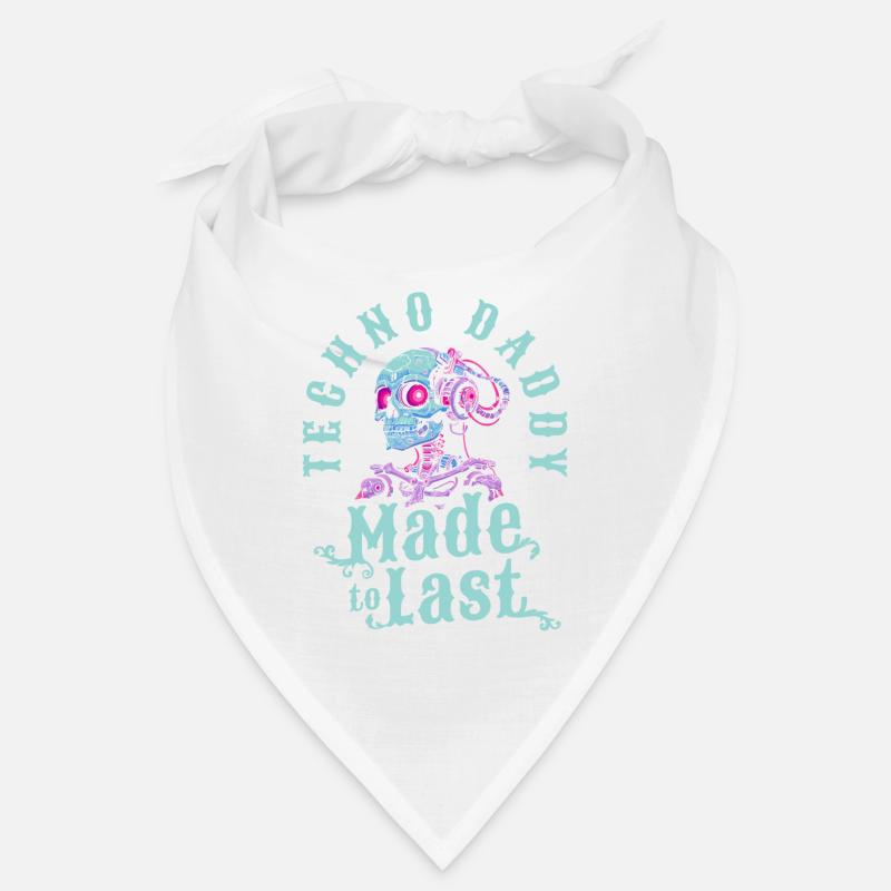 Techno Raver Skeleton Fathers Day Dad Bandana
