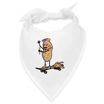 Erdnuss Hund Hunde Skater Punker Junior - Bandana - Weiß - Vorne