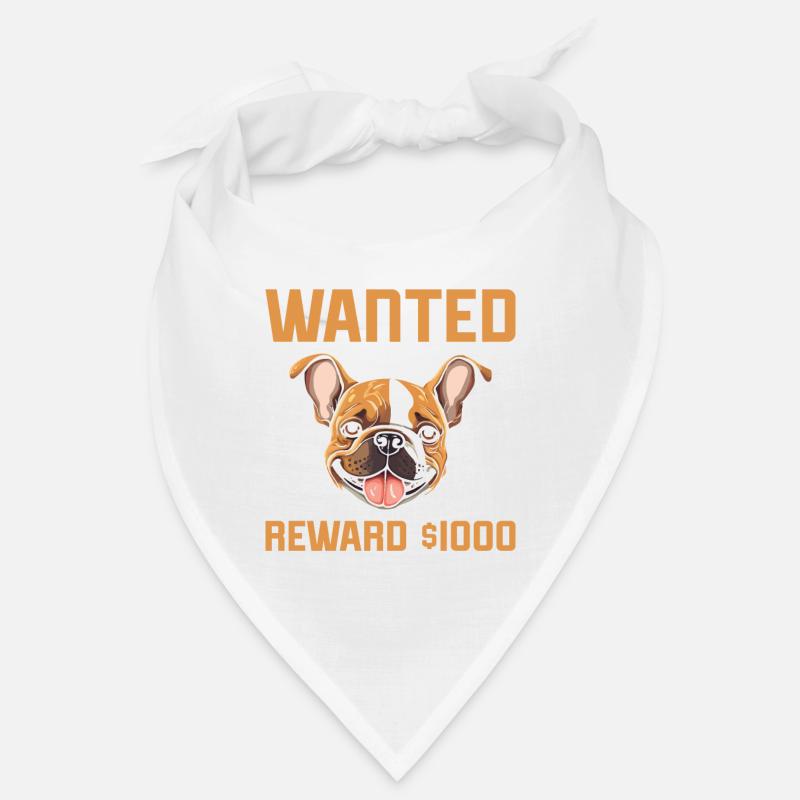 Bouledogue Français RÉCOMPENSE RECHERCHÉE 1000 Dollars Bandana