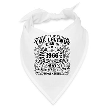 Geburtstag 1966 Mai 1966 geboren im Mai 1966 - Bandana - Weiß - Vorne