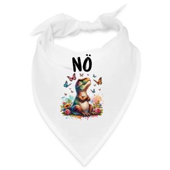 Dinosaurier Dinos Spruch Nö für Jungen und Mädchen - Bandana - Weiß - Vorne