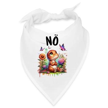 Dinosaurier Dinos Spruch Nö für Jungen und Mädchen - Bandana - Weiß - Vorne