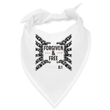 Vergeben und Frei Römer 8:1 Gesprengte Ketten - Bandana - Weiß - Vorne