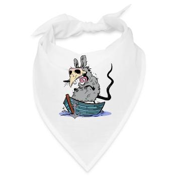 Pest Ratte Boot Schifffahrt Seemänner Seemann - Bandana - Weiß - Vorne