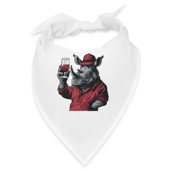 Vinozeros Weinkenner Weintrinker Weinliebhaber - Bandana - Weiß - Vorne