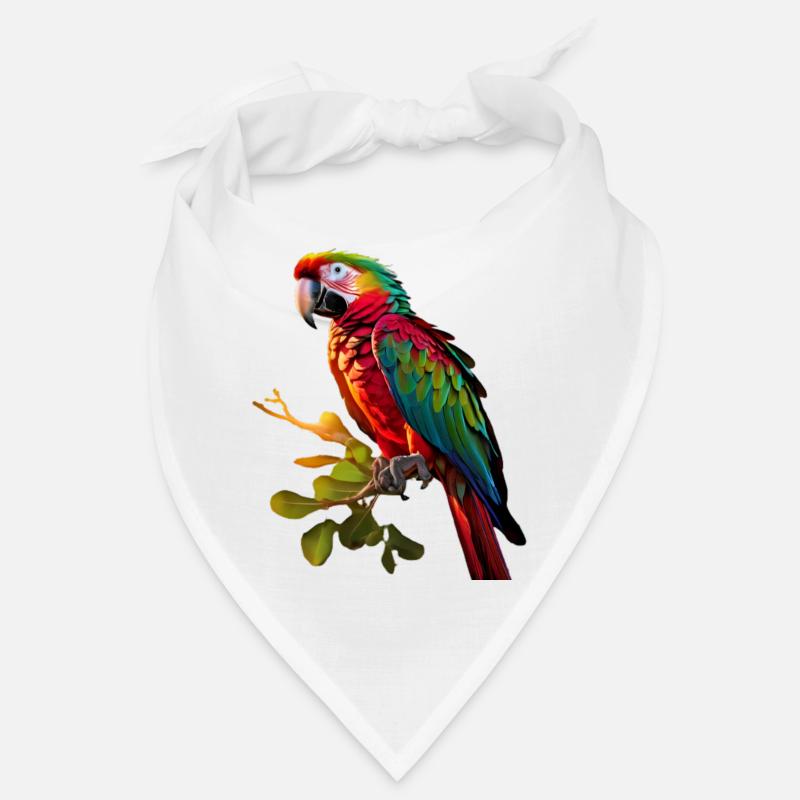 Papagei - Bandana - Weiß