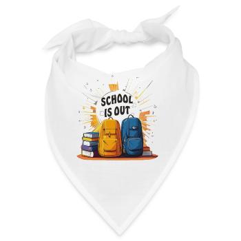 SCHULE IST AUS - Bandana - Weiß - Vorne