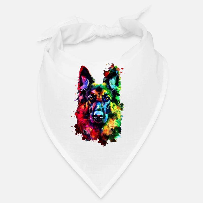 Schäferhund Bunte Farben Pop Art Hund Schäferhunde Bandana