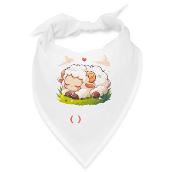 Offizielles Schafshirt Offizielles Schlafshirt - Bandana - Weiß - Vorne