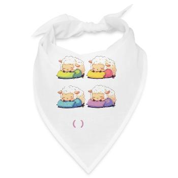 Offizielles Schafshirt Offizielles Schlafshirt - Bandana - Weiß - Vorne