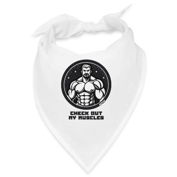 Bodybuilding Gym: Muskel-Check - Bandana - Weiß - Vorne