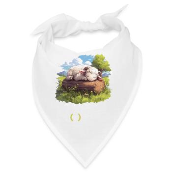 Offizielles Schafshirt Offizielles Schlafshirt - Bandana - Weiß - Vorne