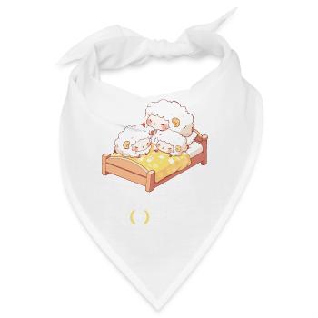Offizielles Schafshirt Offizielles Schlafshirt - Bandana - Weiß - Vorne