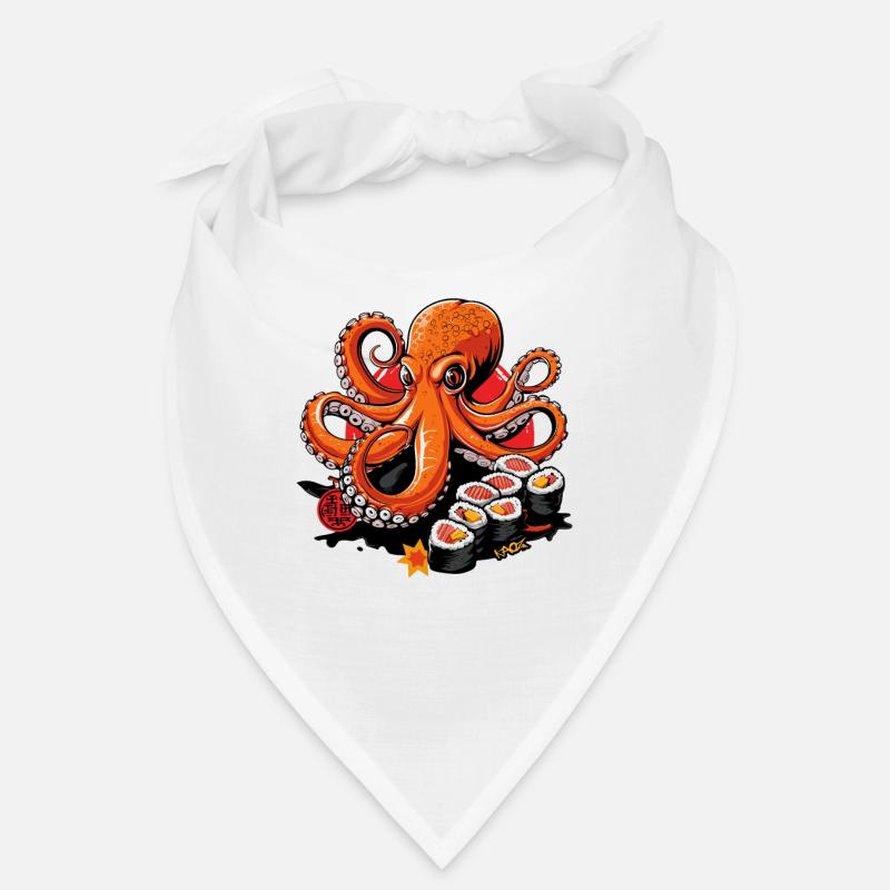 Funny Japanese Octopus Sushi Bandana