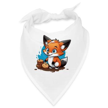 Fuchs Süßer Fratz - Bandana - Weiß - Vorne