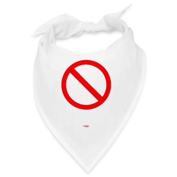 Verboten - Bandana - Weiß - Vorne