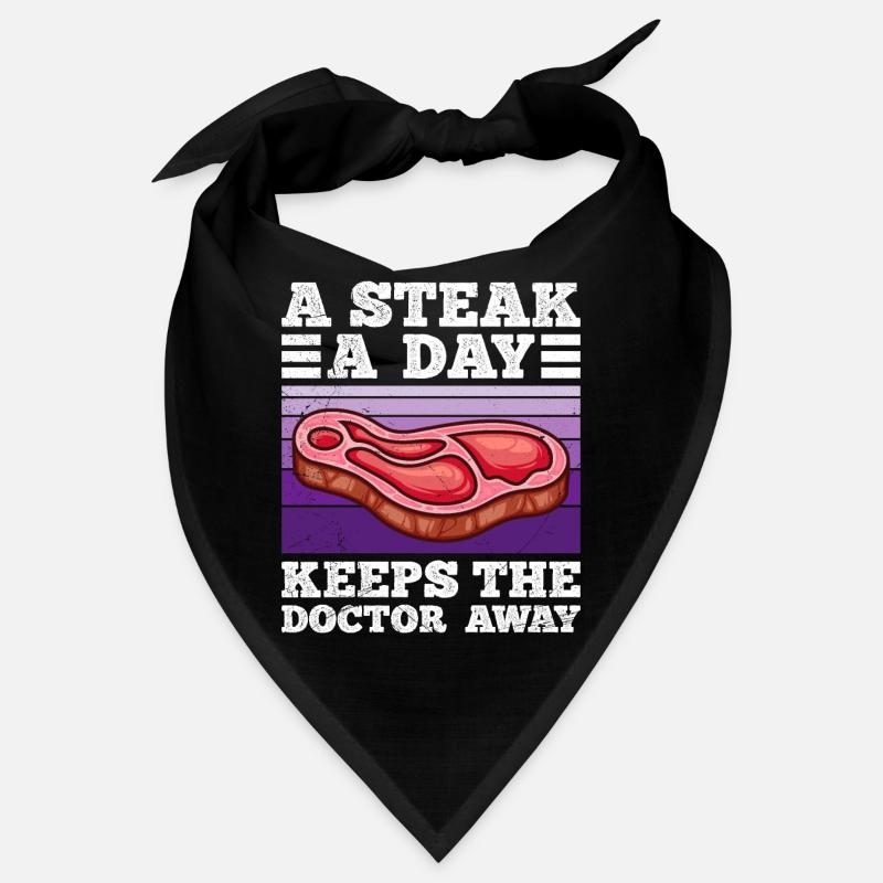 Drôle de carnivore Un steak par jour éloigne Doc Bandana