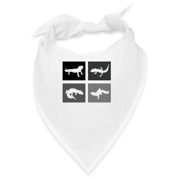 Terrarium Reptilien Aquarium Echsen Leopard-Geckos - Bandana - Weiß - Vorne