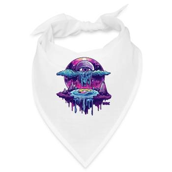 Das Auge im Himmel und ein schmelzendes Portal - Bandana - Weiß - Vorne