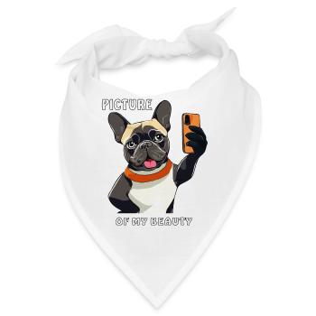 HUND SMARTPHONE PICTURE OF MY BEAUTY - Bandana - Weiß - Vorne