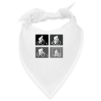 Fahrrad Rad-Polo Radfahrer Polo Zyklus Spiele - Bandana - Weiß - Vorne