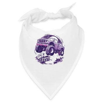 Nacht des nächtlichen Monstertrucks: Monster-Truck - Bandana - Weiß - Vorne