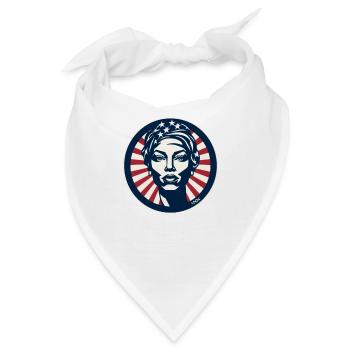 Afro-Amerikanischer Patriotismus - Bandana - Weiß - Vorne