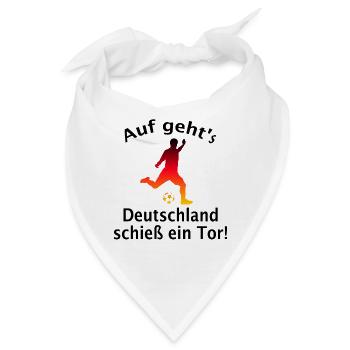 Deutschland schieß ein Tor - Bandana - Weiß - Vorne