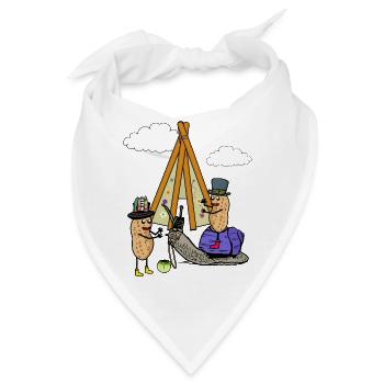 Erdnuss Wilder Westen Nuss Tipi Schnecke Hippie - Bandana - Weiß - Vorne