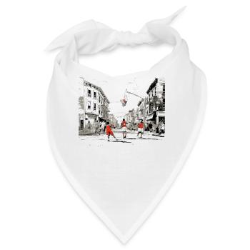 Basketballer Zubehör Basketball-spieler Vintage - Bandana - Weiß - Vorne