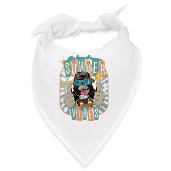 Gorilla Affe Sommer Eiscreme Sommer Vibes - Bandana - Weiß - Vorne