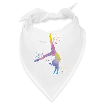 Gymnastin Mit Keulen Rhythmische Sportgymnastik - Bandana - Weiß - Vorne