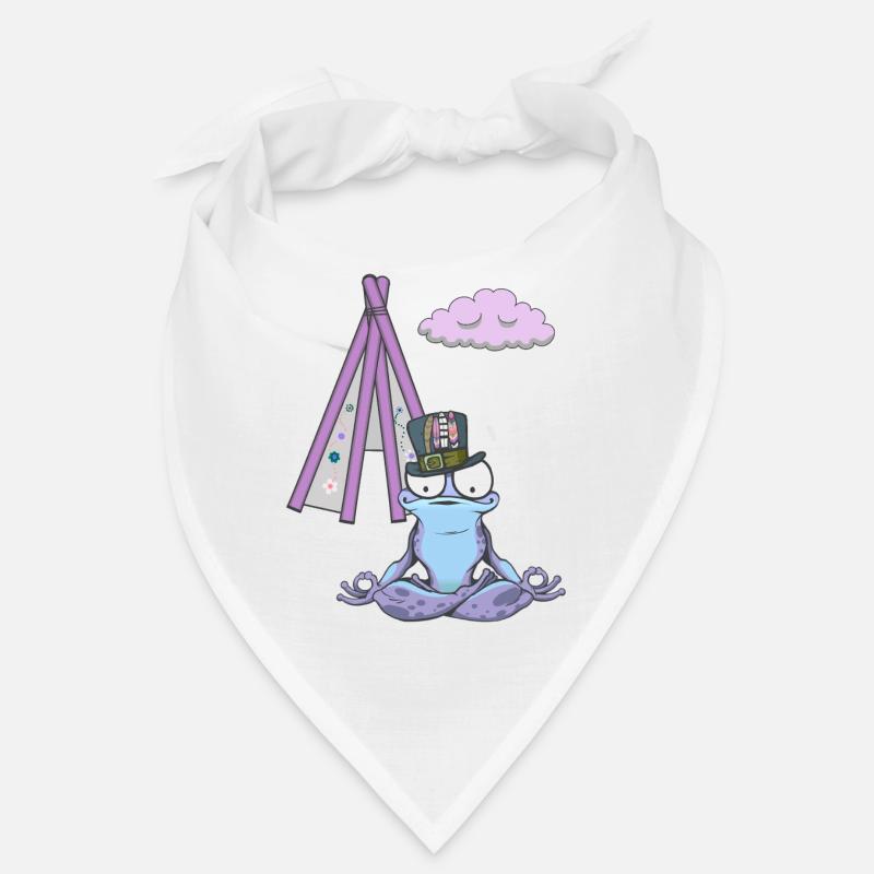 Frog Frogs Hippie Teepee Meditation Meditation Bandana