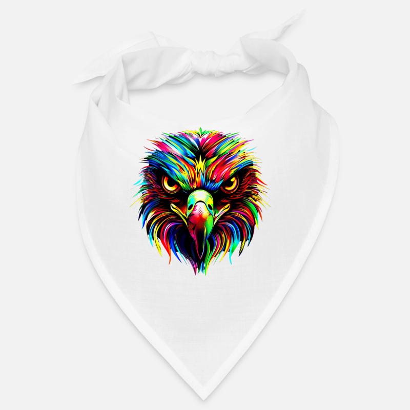 Aigle Pop Art Couleurs vives Aigle royal Pygargue à queue blanche Bandana