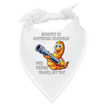 WURM KANONE NOTWEHR FRÜHE VOGEL IST TOT - Bandana - Weiß - Vorne