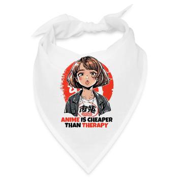Anime ist günstiger als Therapie - Bandana - Weiß - Vorne